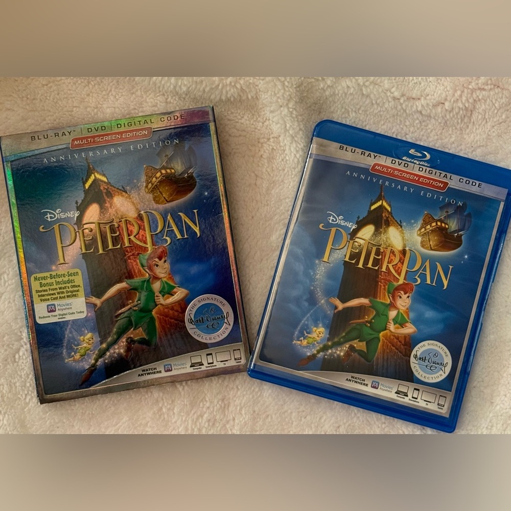 Disney Peter Pan Anniversary Edition DVD Blu-ray Set